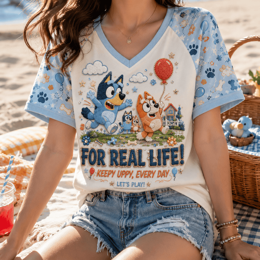 Premium BLU V-neck Shirt NTNA